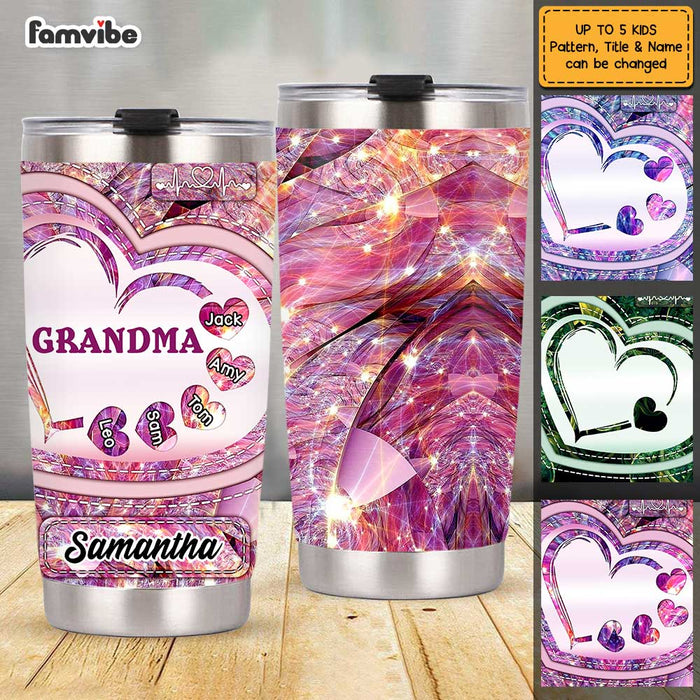 Personalized  Sparkling Sweet Heart Grandma Steel Tumbler SB54 33O47 1