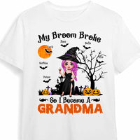 Personalized My Broom Broke So I Become A Grandma Shirt - Hoodie - Sweatshirt SB53 33O47 thumb 1