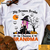 Personalized My Broom Broke So I Become A Grandma Shirt - Hoodie - Sweatshirt SB53 33O47 thumb 1