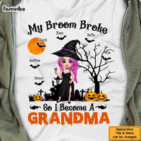 Personalized My Broom Broke So I Become A Grandma Shirt - Hoodie - Sweatshirt SB53 33O47 thumb 1