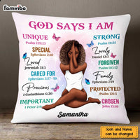 Personalized Girl God Says I Am Pillow AG313 30O47 thumb 1