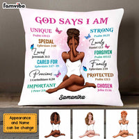 Personalized Girl God Says I Am Pillow AG313 30O47 thumb 1