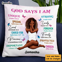 Personalized Girl God Says I Am Pillow AG313 30O47 thumb 1