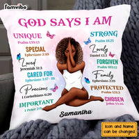 Personalized Girl God Says I Am Pillow AG313 30O47 thumb 1
