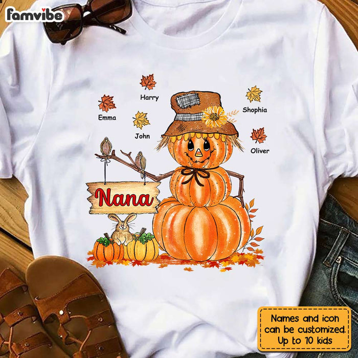 Personalized Fall Pumpkin Grandma T Shirt - Hoodie - Sweatshirt SB52 85O28 1