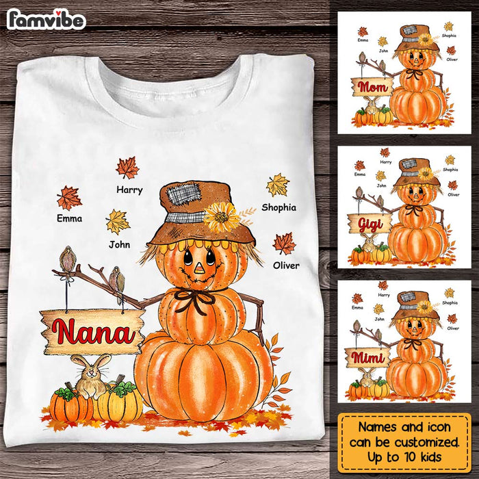 Personalized Fall Pumpkin Grandma T Shirt - Hoodie - Sweatshirt SB52 85O28 1
