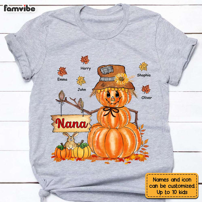 Personalized Fall Pumpkin Grandma T Shirt - Hoodie - Sweatshirt SB52 85O28 1