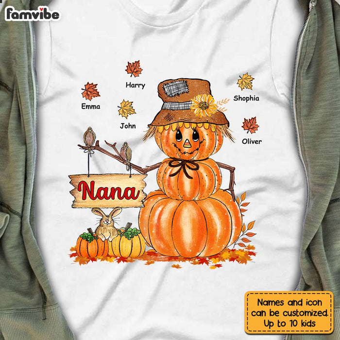 Personalized Fall Pumpkin Grandma T Shirt - Hoodie - Sweatshirt SB52 85O28 1
