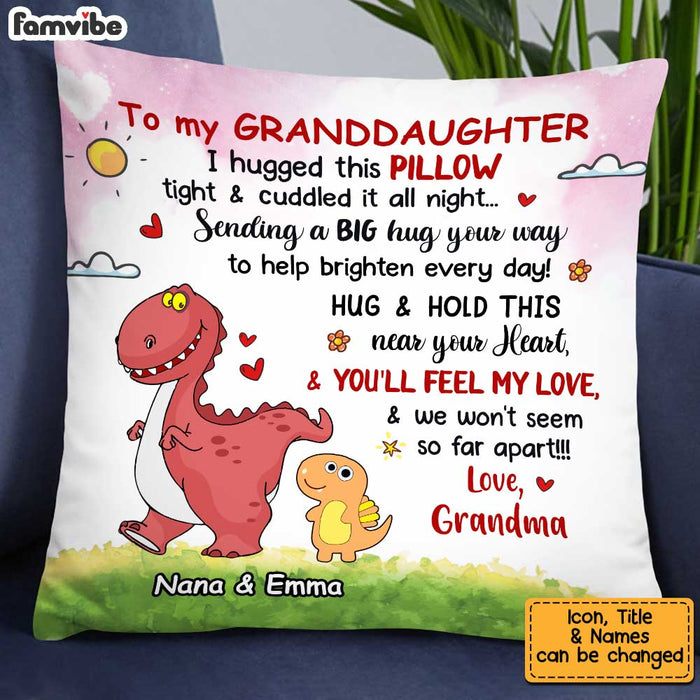 Personalized Granddaughter Dinosaur Pillow AG311 33O34 1