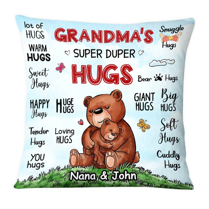 Personalized Grandma Super Duper Hugs Pillow SB64 33O28 1