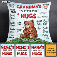 Personalized Grandma Super Duper Hugs Pillow SB64 33O28 thumb 1