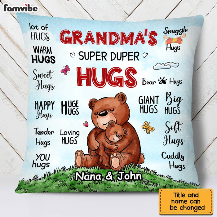Personalized Grandma Super Duper Hugs Pillow SB64 33O28 1