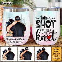 Personalized We Tied The Knot Couple Wine Tumbler SB63 33O28 thumb 1
