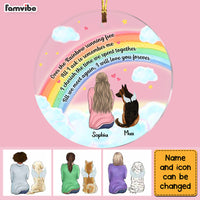 Personalized Dog Mom Memo Rainbow Bridge Circle Ornament SB61 85O28 thumb 1