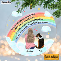Personalized Dog Mom Memo Rainbow Bridge Circle Ornament SB61 85O28 thumb 1