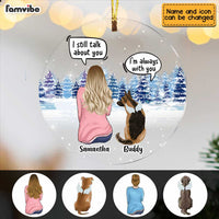 Personalized Dog Mom Memo Conversation Circle Ornament SB62 85O47 thumb 1
