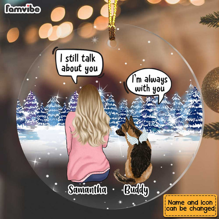Personalized Dog Mom Memo Conversation Circle Ornament SB62 85O47 1
