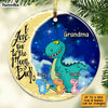 Personalized Love You To The Moon Grandma Dinosaur Circle Ornament SB62 33O53 1