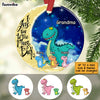 Personalized Love You To The Moon Grandma Dinosaur Circle Ornament SB62 33O53 1