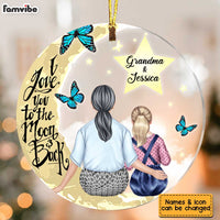 Personalized Grandma Love You To The Moon And Back Acrylic Circle Ornament SB66 30O34 thumb 1