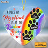 Personalized Dog Cat Memo Rainbow Bridge Acrylic Heart Ornament SB61 23O34 1