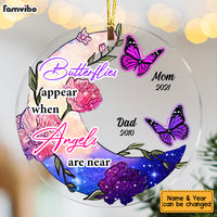 Personalized Memo Butterflies Appear Angels Are Near Acrylic Circle Ornament SB63 30O53 thumb 1