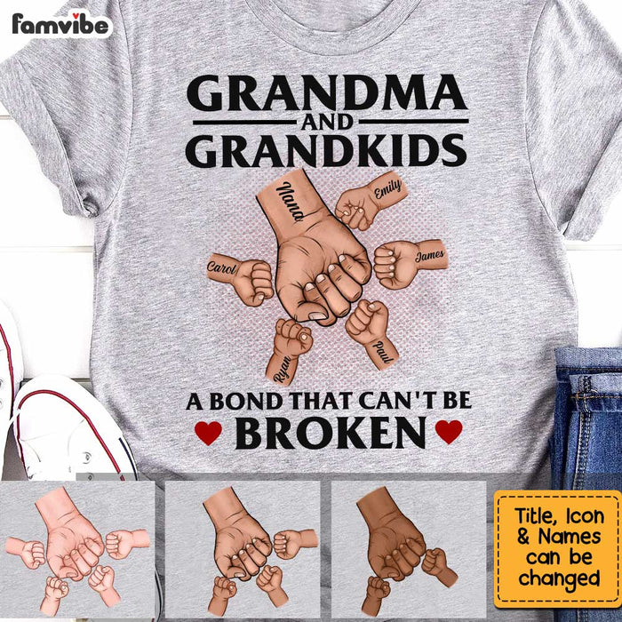 Personalized Grandma Grandkids A Bond Cant Be Broken Shirt - Hoodie - Sweatshirt SB81 33O34 1