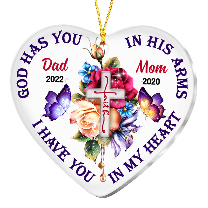 Personalized Memo God Has You Acrylic Heart Ornament SB61 30O47 1