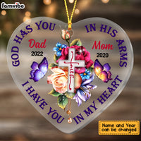 Personalized Memo God Has You Acrylic Heart Ornament SB61 30O47 thumb 1