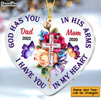 Personalized Memo God Has You Acrylic Heart Ornament SB61 30O47 thumb 1