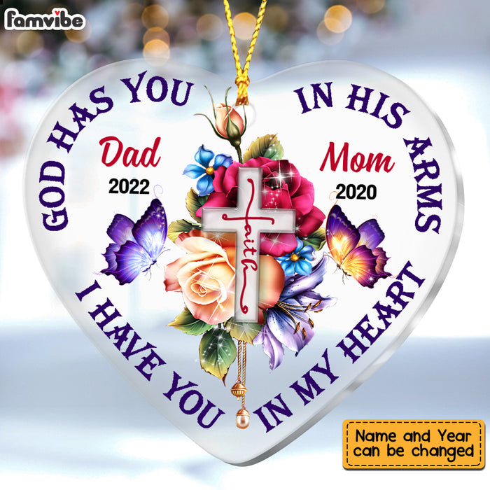 Personalized Memo God Has You Acrylic Heart Ornament SB61 30O47 1