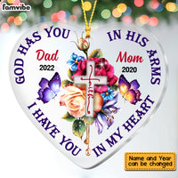 Personalized Memo God Has You Acrylic Heart Ornament SB61 30O47 thumb 1
