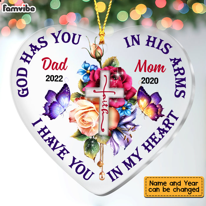 Personalized Memo God Has You Acrylic Heart Ornament SB61 30O47 1