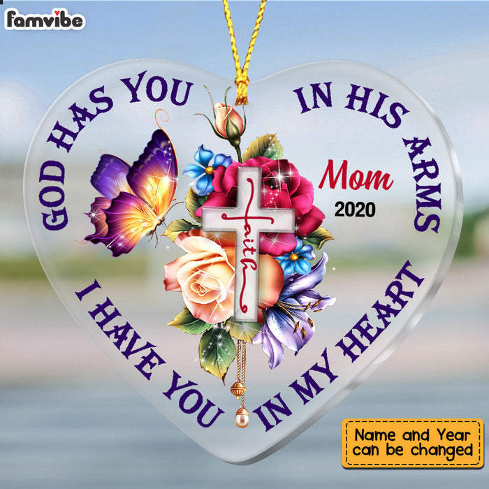 Personalized Memo God Has You Acrylic Heart Ornament SB61 30O47 1