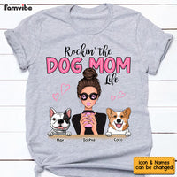 Personalized Rockin' The Dog Mom Life Shirt - Hoodie - Sweatshirt SB64 23O53 thumb 1