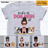 Personalized Rockin' The Dog Mom Life Shirt - Hoodie - Sweatshirt SB64 23O53 thumb 1