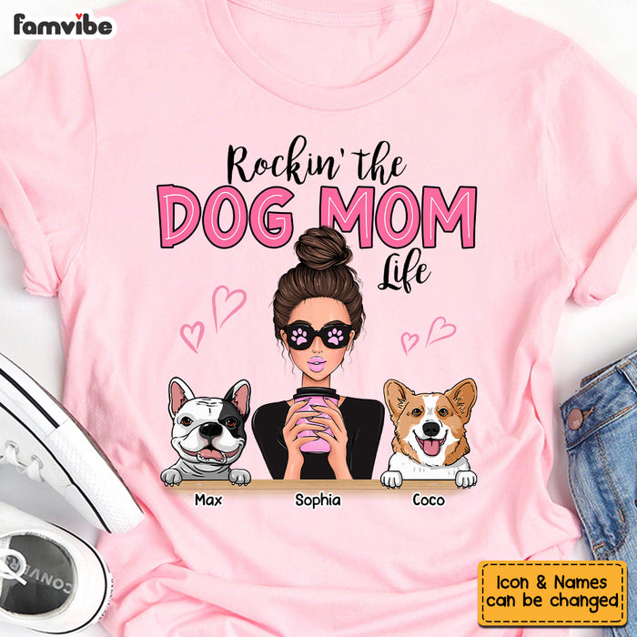 Personalized Rockin' The Dog Mom Life Shirt - Hoodie - Sweatshirt SB64 23O53 1