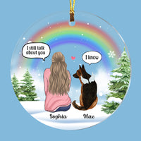 Personalized Dog Mom Memo Acrylic Circle Ornament SB72 32O28 thumb 1