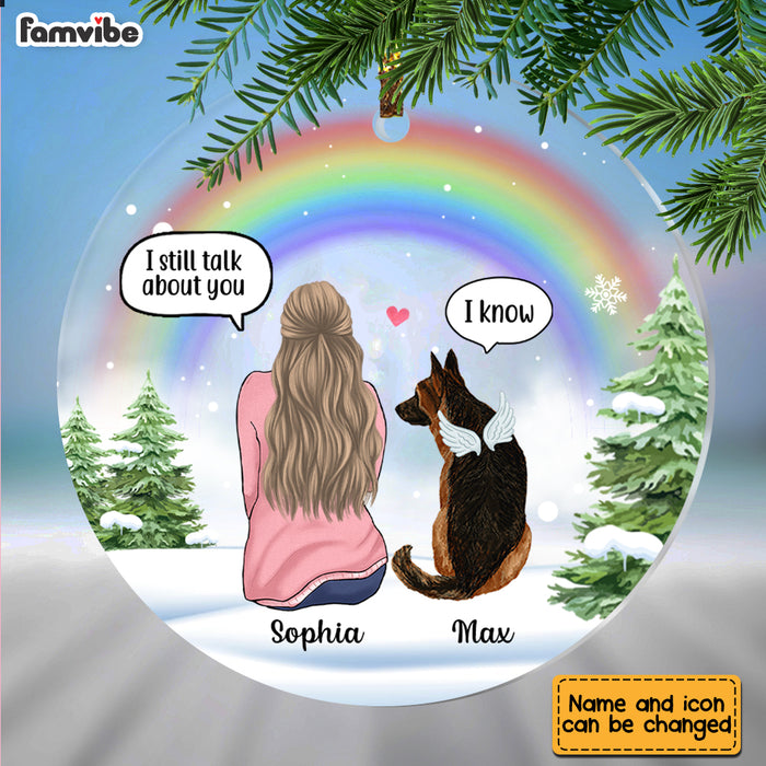 Personalized Dog Mom Memo Acrylic Circle Ornament SB72 32O28 1