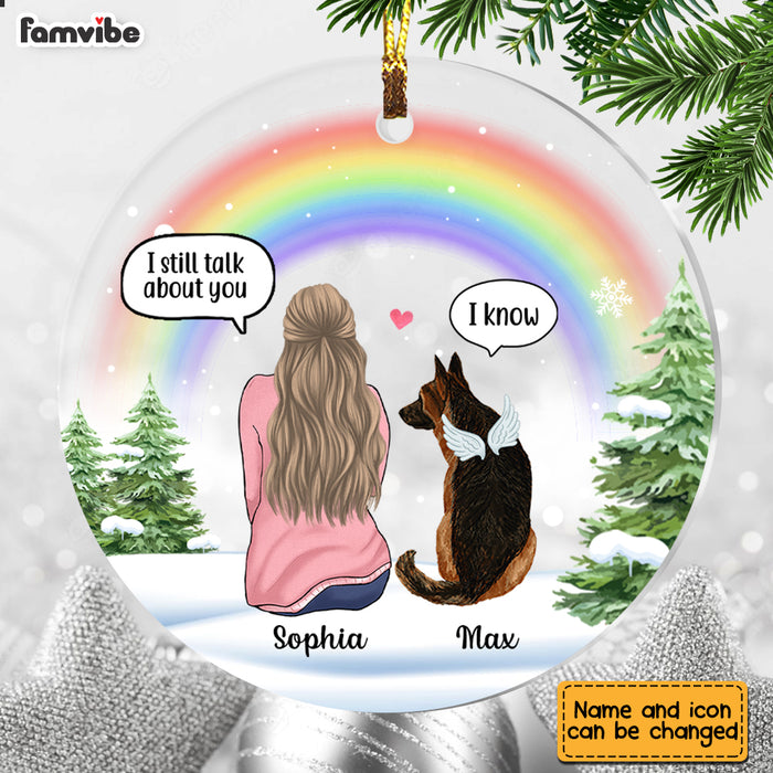 Personalized Dog Mom Memo Acrylic Circle Ornament SB72 32O28 1