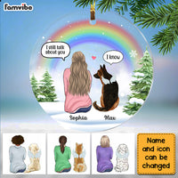 Personalized Dog Mom Memo Acrylic Circle Ornament SB72 32O28 thumb 1