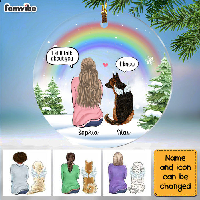 Personalized Dog Mom Memo Acrylic Circle Ornament SB72 32O28 1