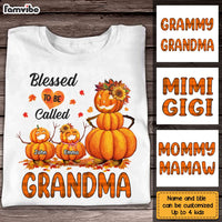 Personalized Blessed To Be Call Grandma Pumpkin Shirt - Hoodie - Sweatshirt SB71 33O28 thumb 1
