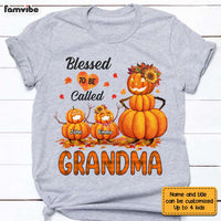 Personalized Blessed To Be Call Grandma Pumpkin Shirt - Hoodie - Sweatshirt SB71 33O28 thumb 1
