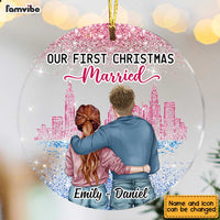 Personalized Couple Together Since Circle Ornament SB74 30O47 thumb 1