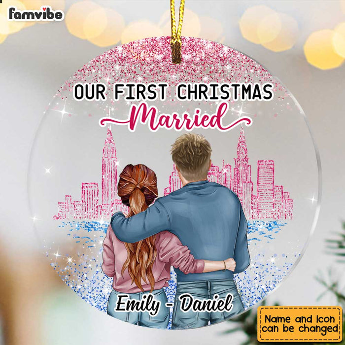 Personalized Couple Together Since Circle Ornament SB74 30O47 1
