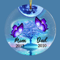 Personalized Butterfly Memo Mom Dad Circle Ornament SB71 23O28 thumb 1