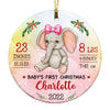Personalized Baby First Christmas Animal Circle Ornament SB73 23O53 1