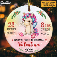 Personalized Baby First Christmas Animal Circle Ornament SB73 23O53 thumb 1