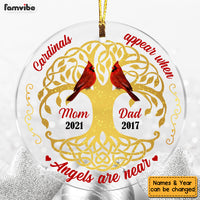 Personalized Memo Cardinal Are Near Circle Ornament SB76 30O53 thumb 1